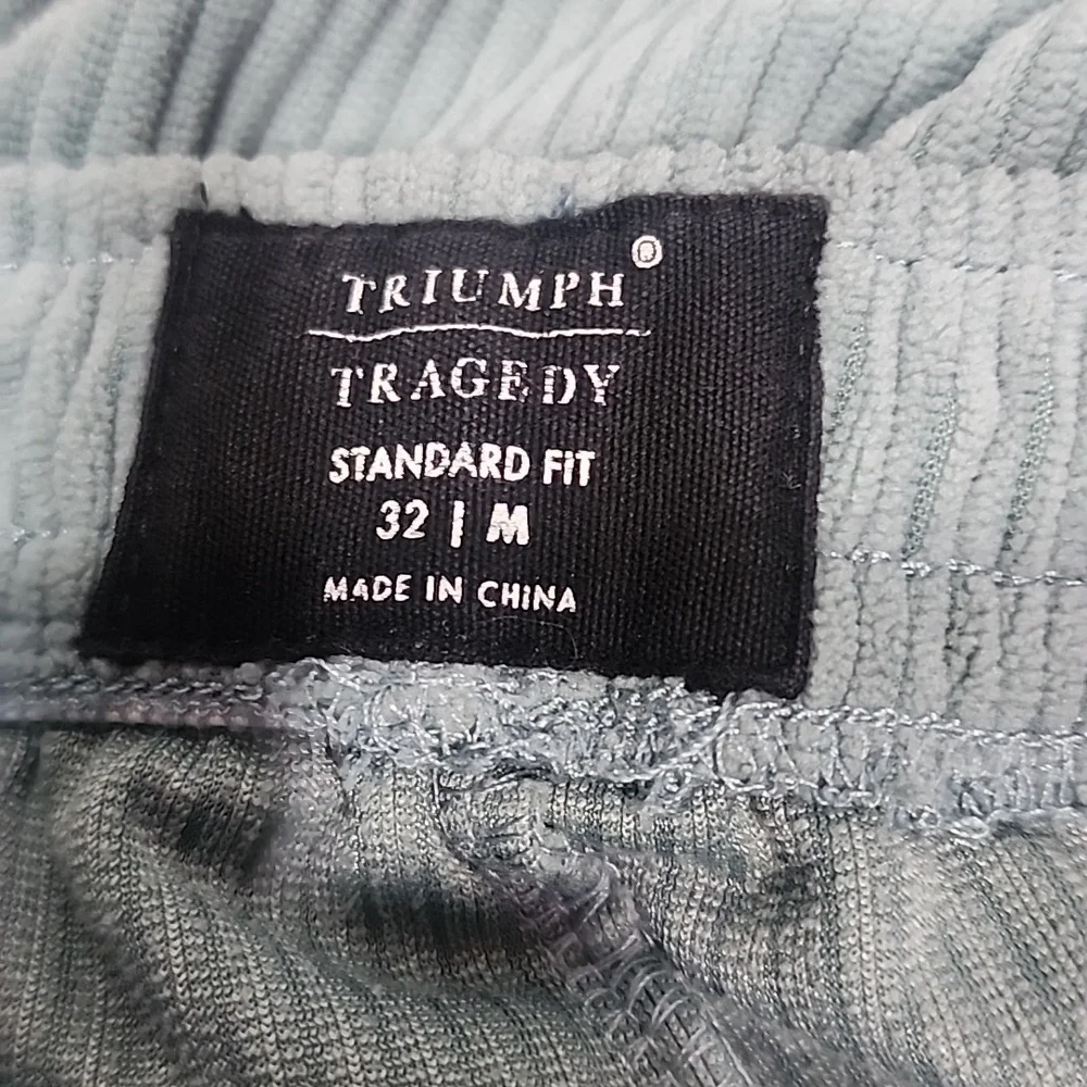 Triump Tragedy Corduroy Drawnstring Pull On Men's Light Blue Pants. 32 - Picture 7 of 10